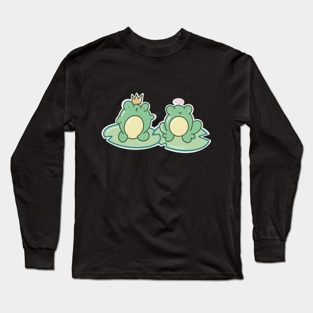 Cute Frogs in Love Long Sleeve T-Shirt by kawaiioki